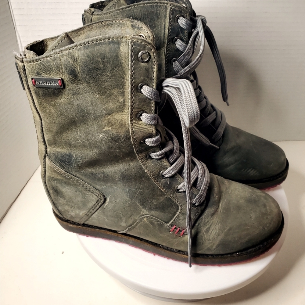Brahma Women's Slate Grey Nubuck Booties Size 7 Or 37